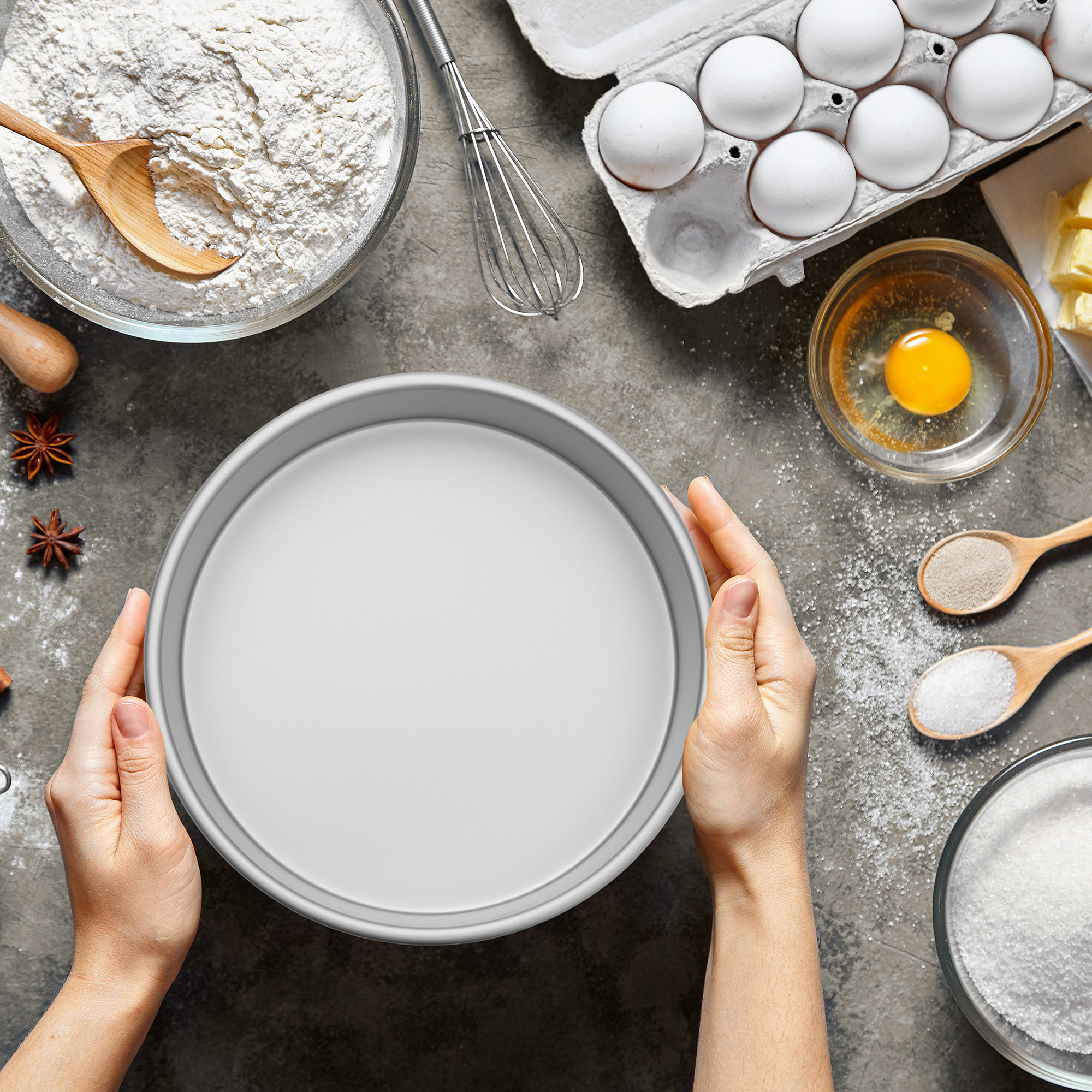Professional Round Aluminum Cake Pans - Baking Tins - Picture 123 of 126