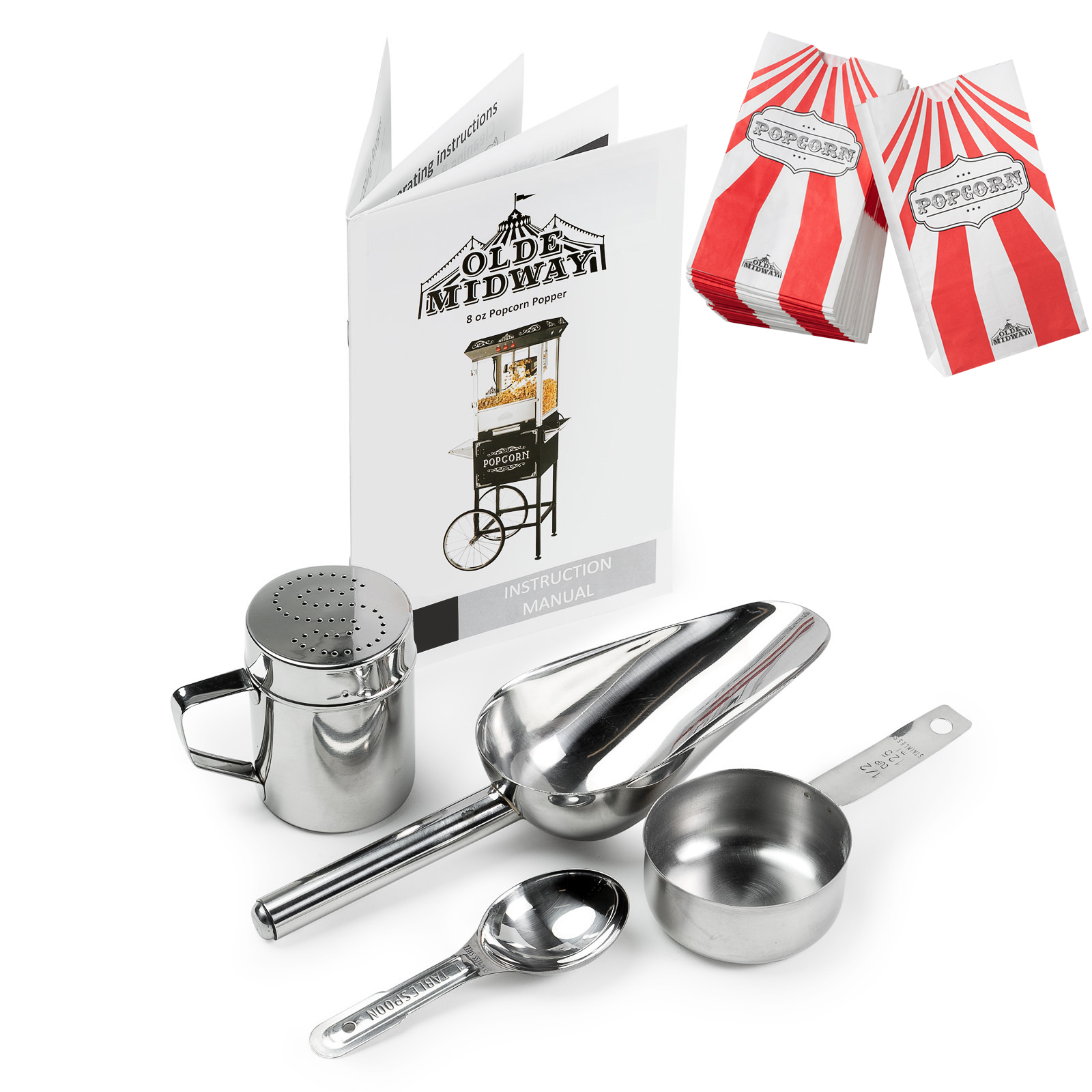 Vintage Style Popcorn Machine Maker Popper with Cart and 8-Ounce Kettle - Picture 8 of 14